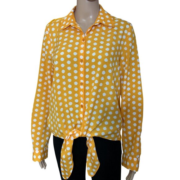Michael Michael Kors Button Down Yellow Shirt Size XL - Picture 1 of 3